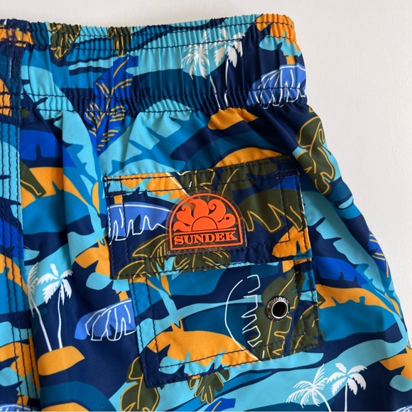 Sundek Boy’s Safari Print Board Shorts - Marine - Size 4 - Picture 4 of 12